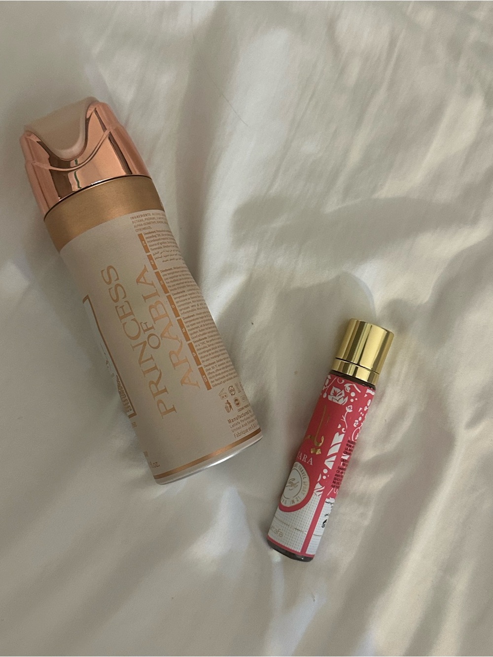 Princess of Arabia Setting Spray & Fragrance Roll-On Set in Rose Gold and Pink